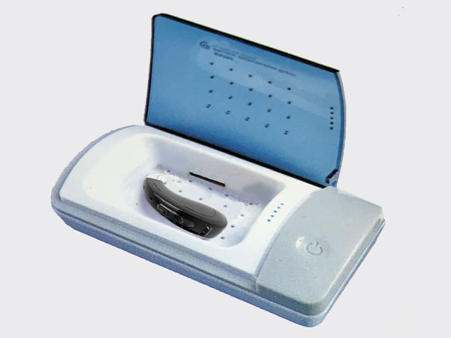 Deshumificador UV electrónico de audifonos.